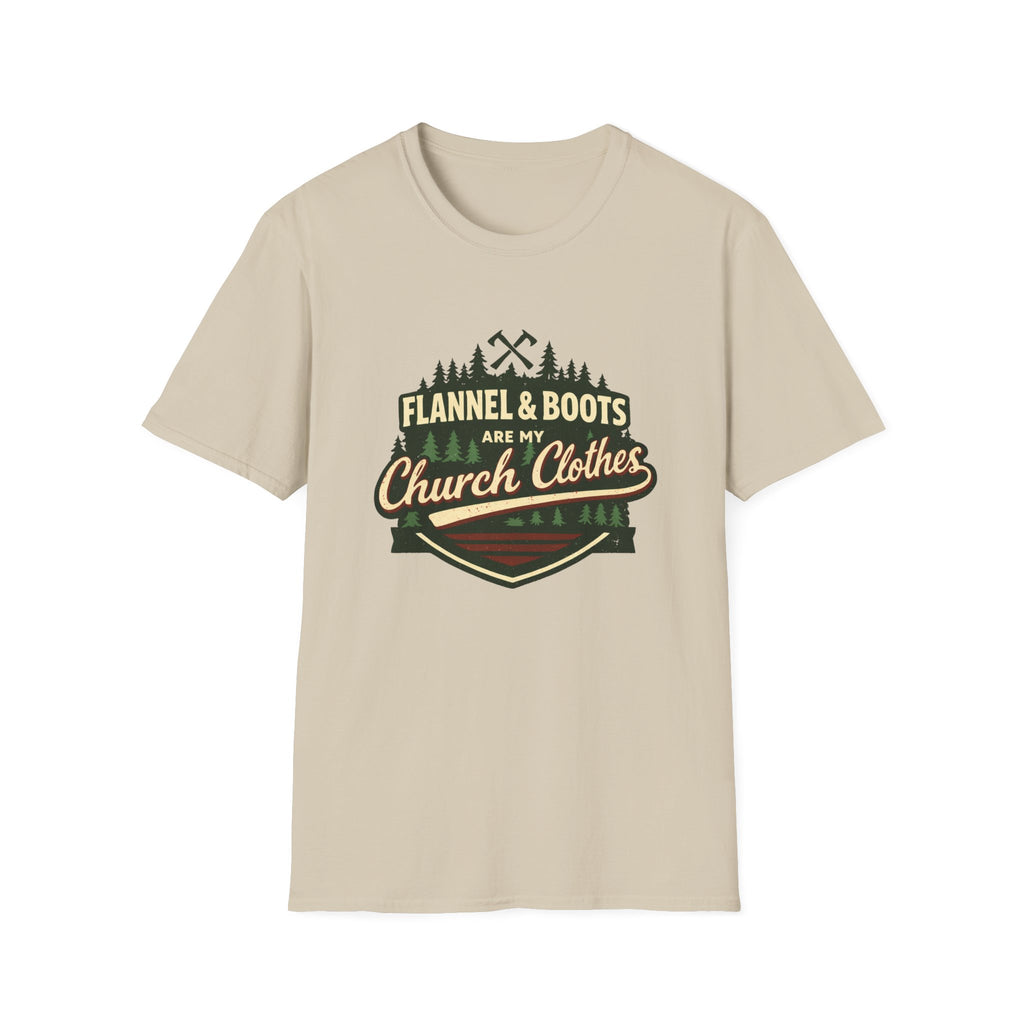 Flannel and Boots Are My Church Clothes T-Shirt