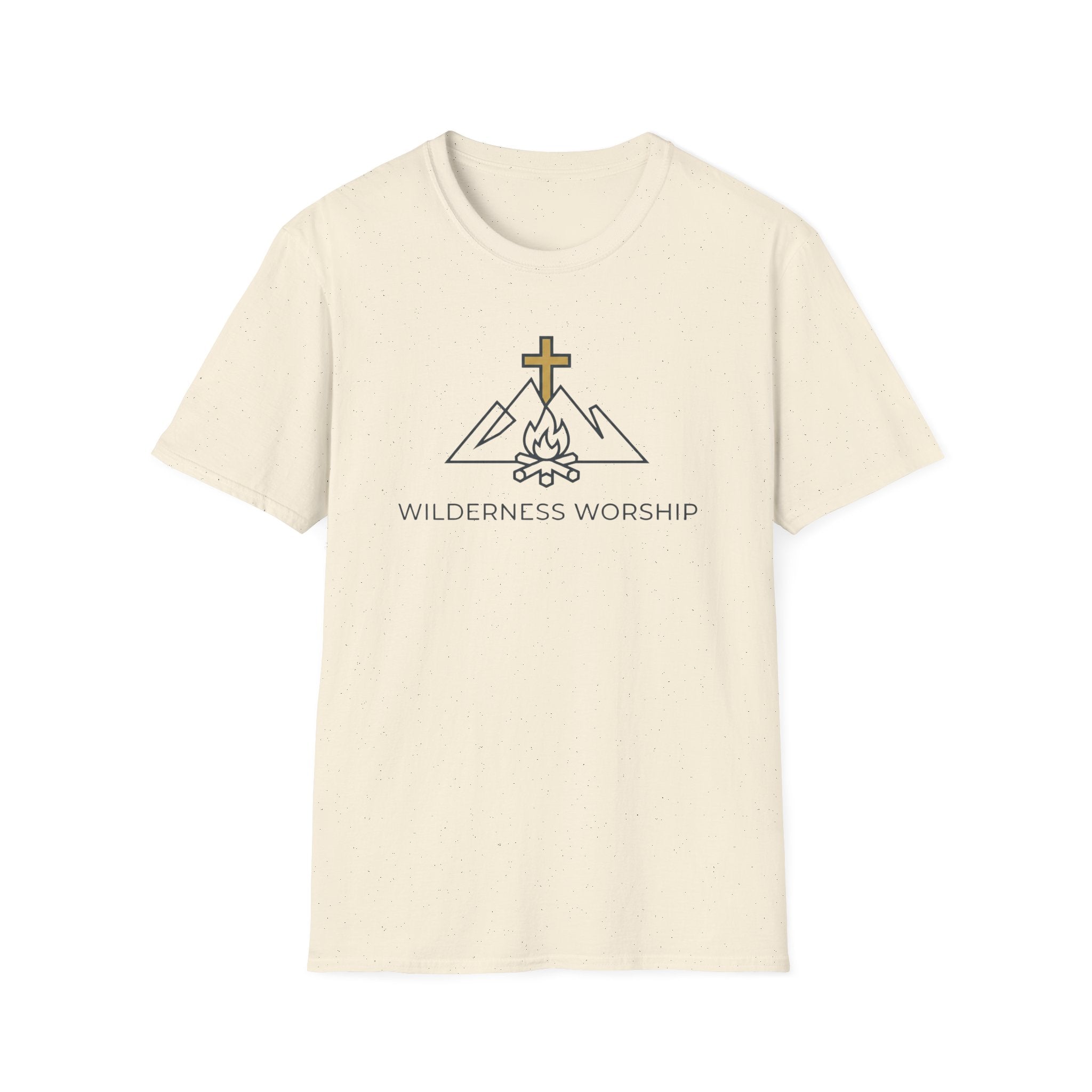 Wilderness Worship Outdoor Hiking Camping T-Shirt Designed For The Faithful