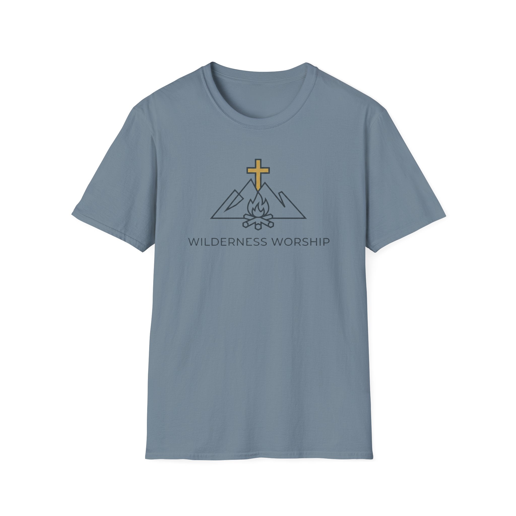 Wilderness Worship Outdoor Hiking Camping T-Shirt Designed For The Faithful