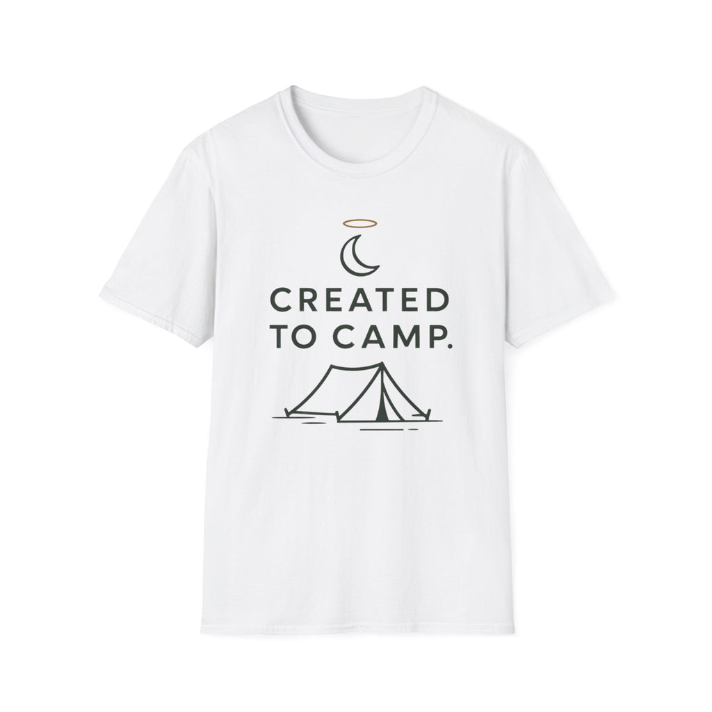 Created to Camp T-Shirt — Minimalist Camping Graphic Tee