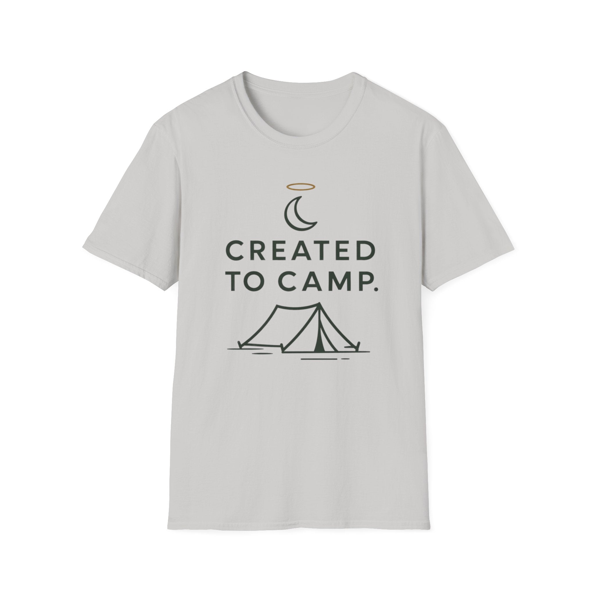 Created to Camp T-Shirt — Minimalist Camping Graphic Tee