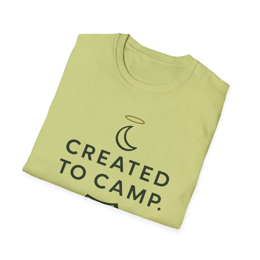 Created to Camp T-Shirt — Minimalist Camping Graphic Tee