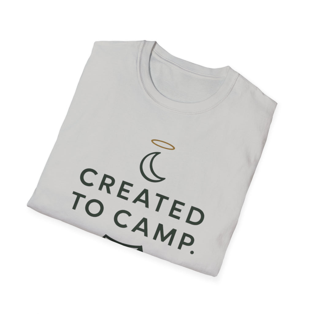 Created to Camp T-Shirt — Minimalist Camping Graphic Tee