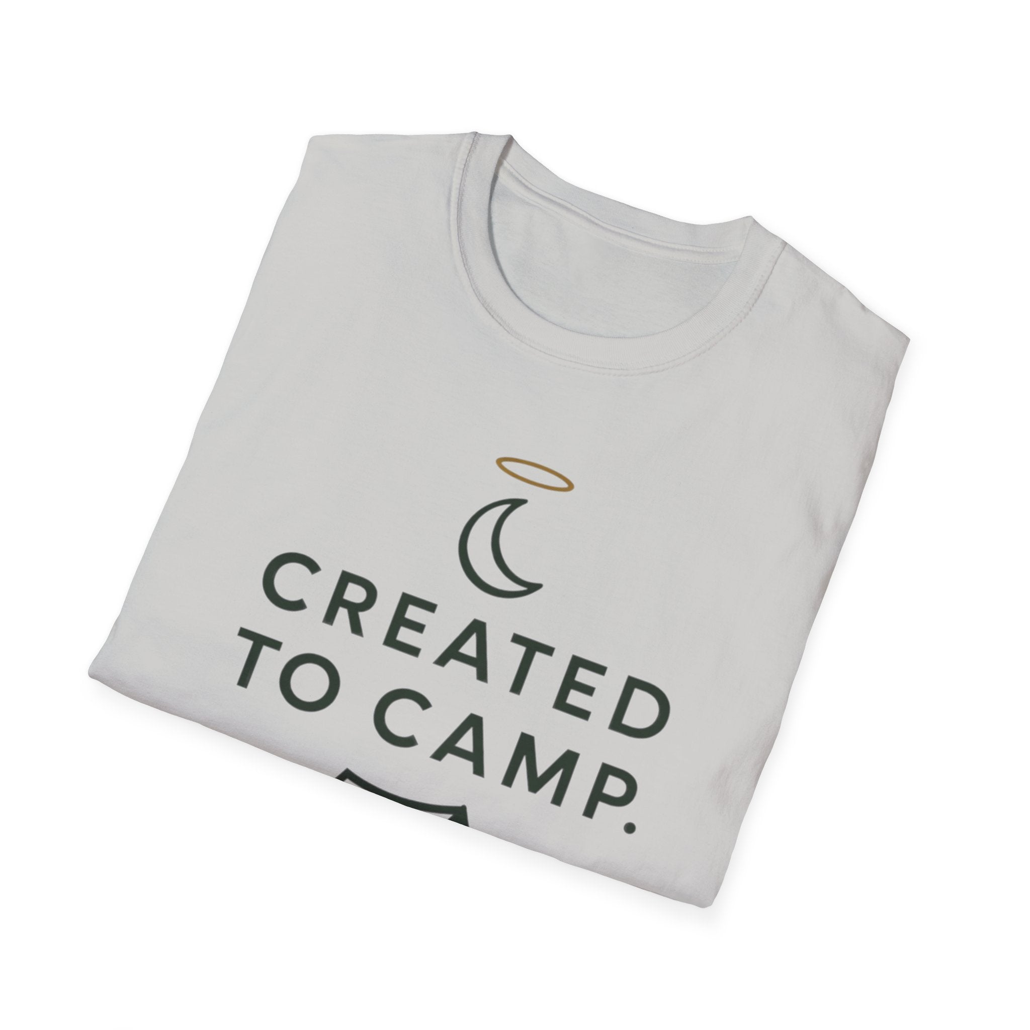 Created to Camp T-Shirt — Minimalist Camping Graphic Tee