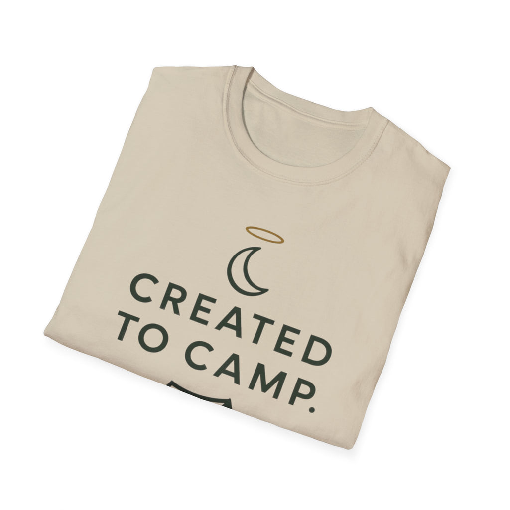 Created to Camp T-Shirt — Minimalist Camping Graphic Tee