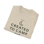 Created to Camp T-Shirt — Minimalist Camping Graphic Tee
