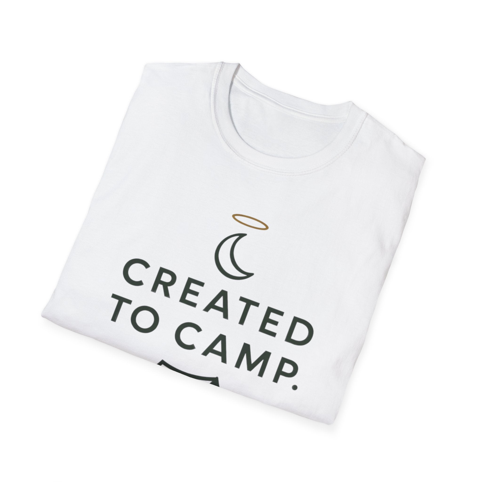 Created to Camp T-Shirt — Minimalist Camping Graphic Tee