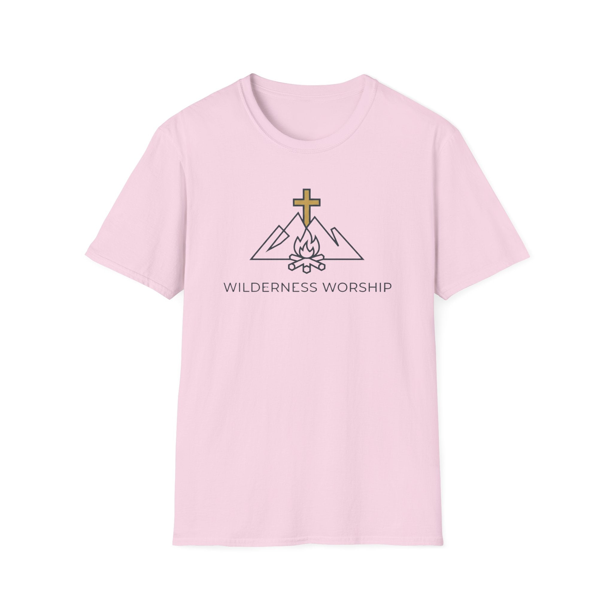 Wilderness Worship Outdoor Hiking Camping T-Shirt Designed For The Faithful