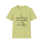 Created to Camp T-Shirt — Minimalist Camping Graphic Tee