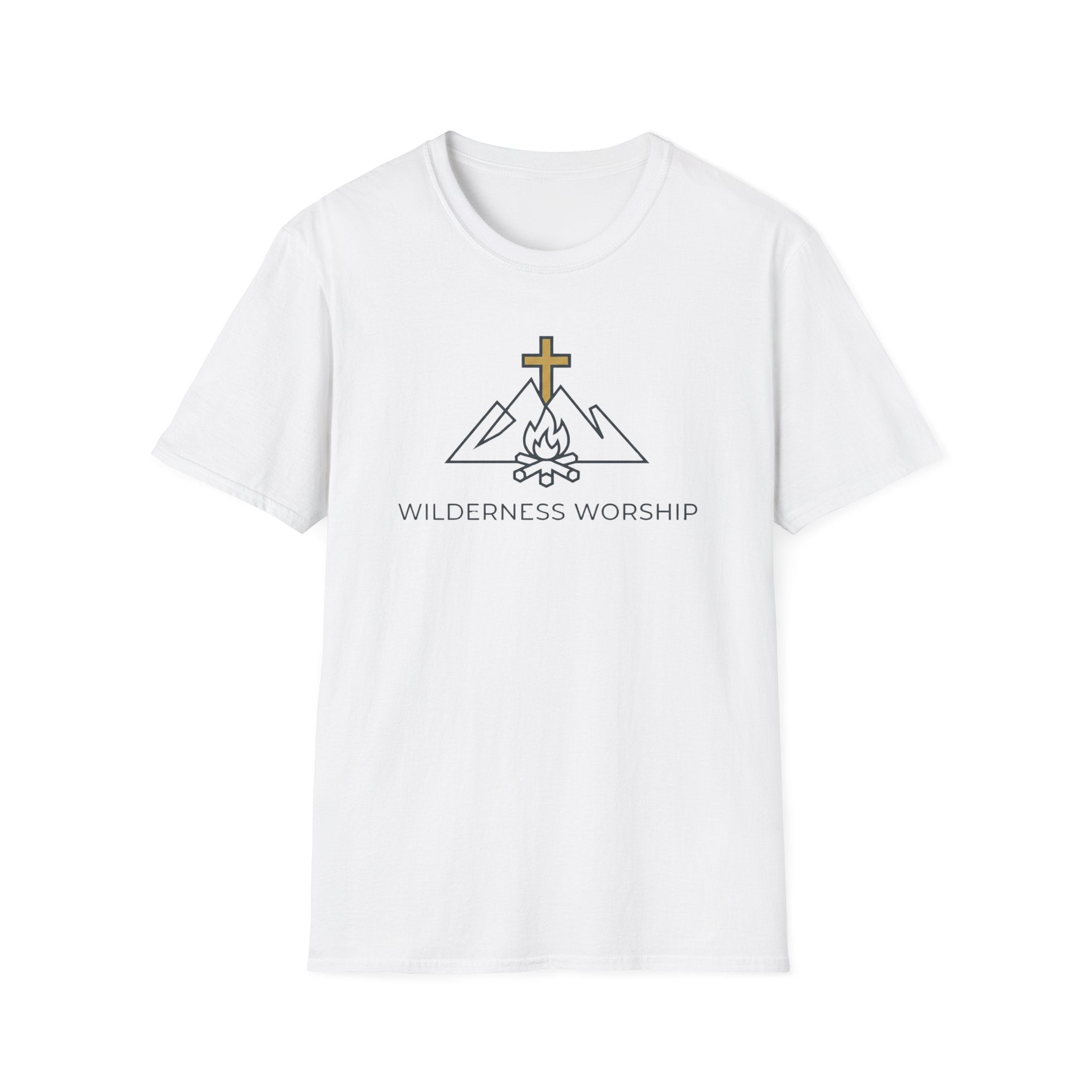 Wilderness Worship Outdoor Hiking Camping T-Shirt Designed For The Faithful