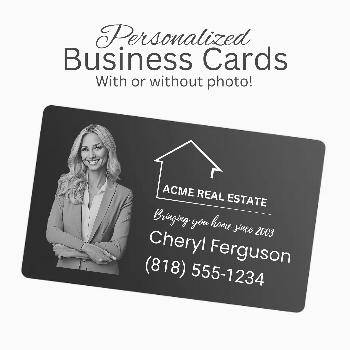 Personalized Metal Business Cards With Photo or Without Photo